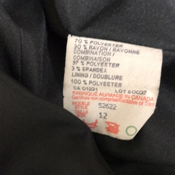 Vintage Laura Studio Blazer Black / Navy & Blue, Fully Lined, Size 12 - Picture 6 of 12